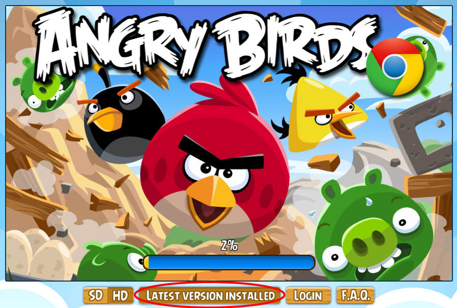 Angry Birds on Google Chrome