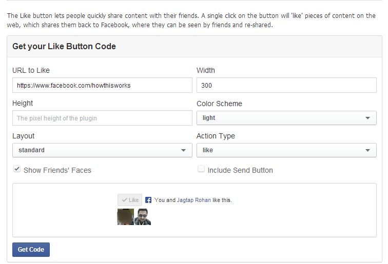 Add Facebook Page Widget