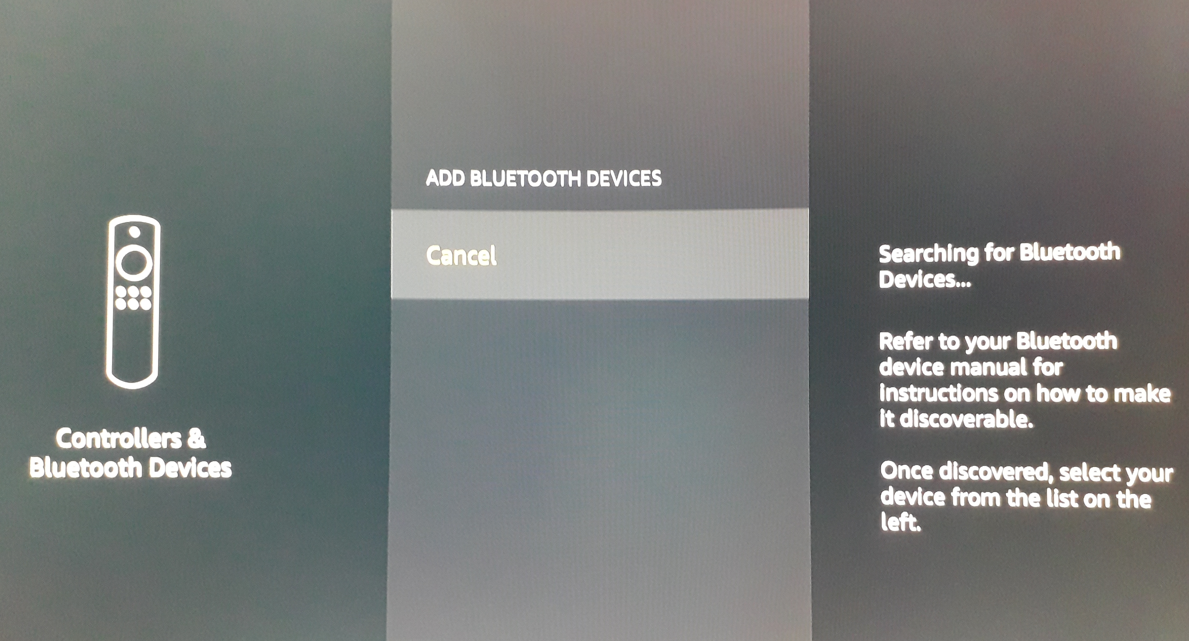 Firestick Searching for Bluetooth